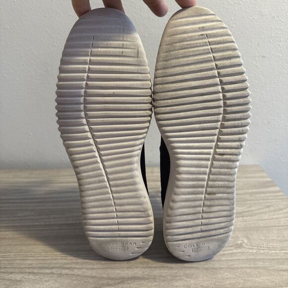 Cole Haan Grand Stretch Knit Wing Tip Oxford Shoes Navy Blue C37369 Sz 10 - Picture 11 of 11